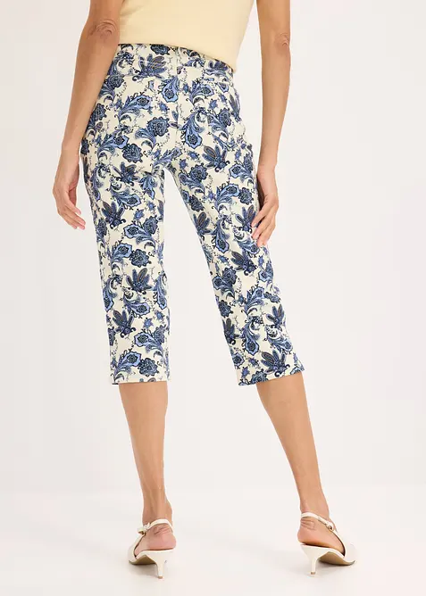 Capribyxa i bomullsstretch, bonprix