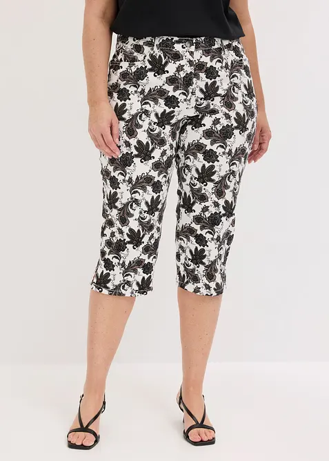 Capribyxa i bomullsstretch, bonprix