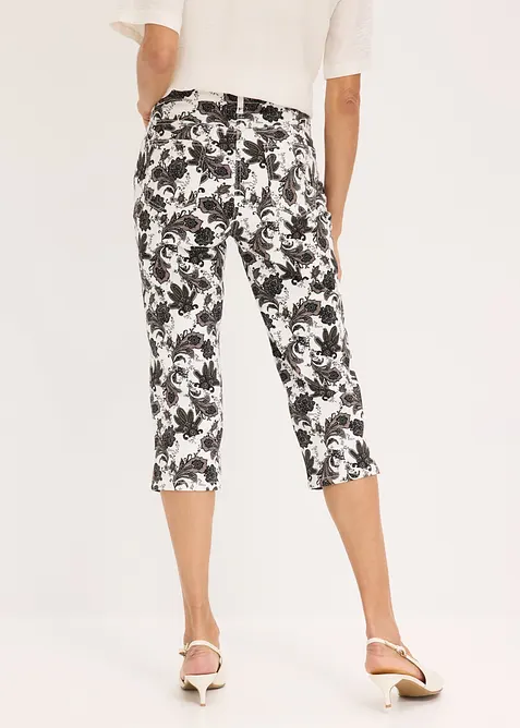 Capribyxa i bomullsstretch, bonprix