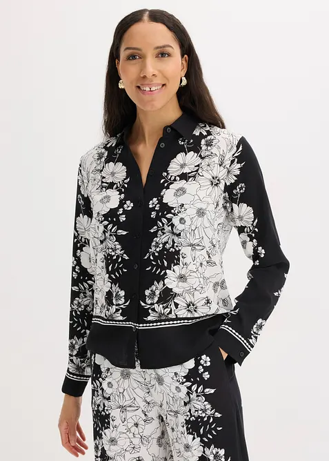 Blus av mjuk viskos, bonprix