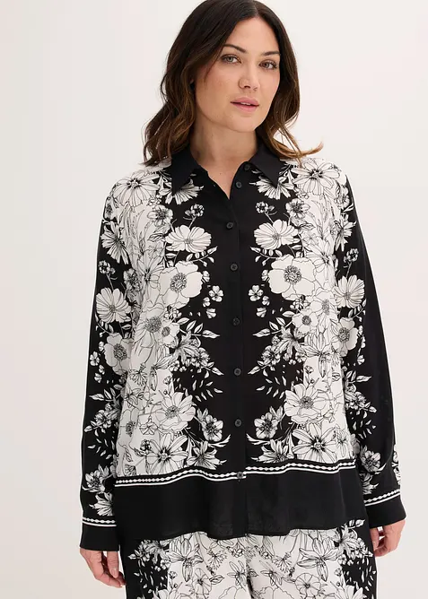 Blus av mjuk viskos, bonprix