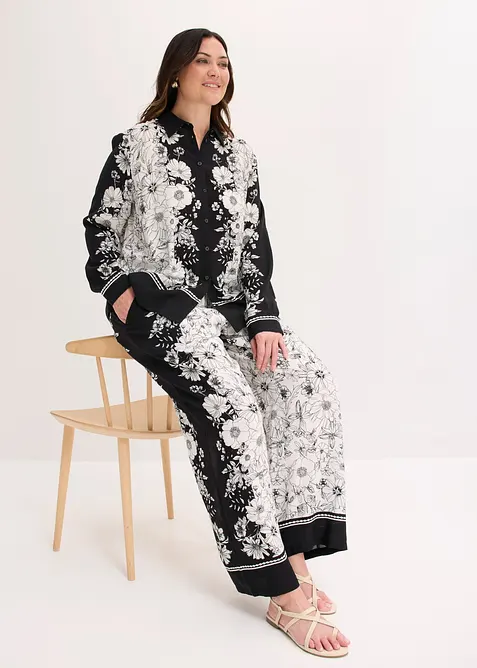 Blus av mjuk viskos, bonprix