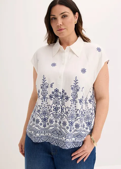 Blus i mjuk viskosblandning, bonprix