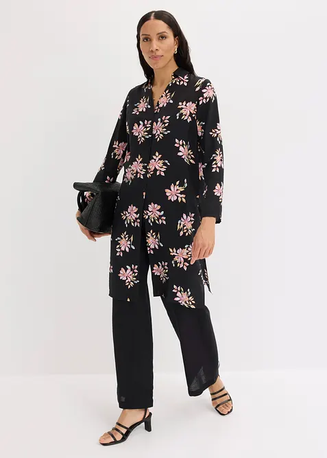 L&aring;ng blus i mjuk viskosmix, bonprix