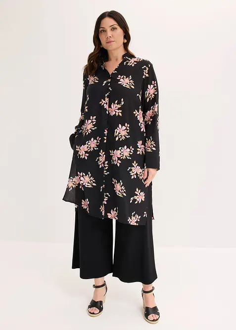 L&aring;ng blus i mjuk viskosmix, bonprix
