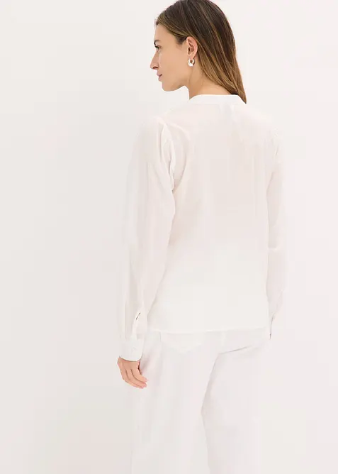 Blus av bomull med broderi, bonprix