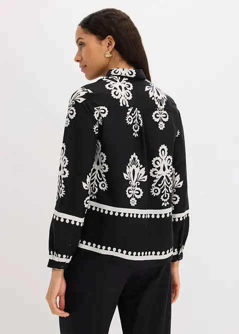 Blus av viskos med mjukt fall, bonprix