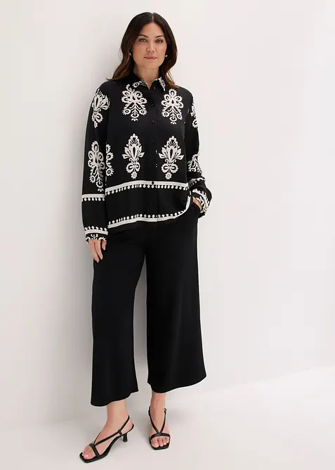 Blus av viskos med mjukt fall, bonprix