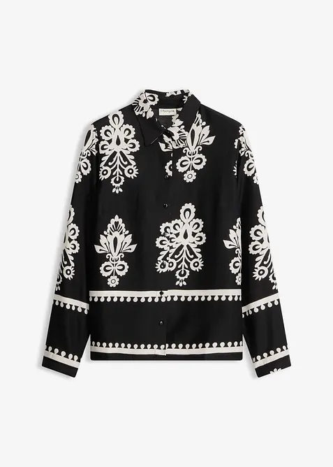 Blus av viskos med mjukt fall, bonprix