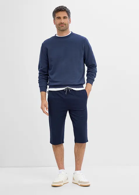 Jerseyshorts i l&aring;ng modell med ekologisk bomull (2-pack), bonprix