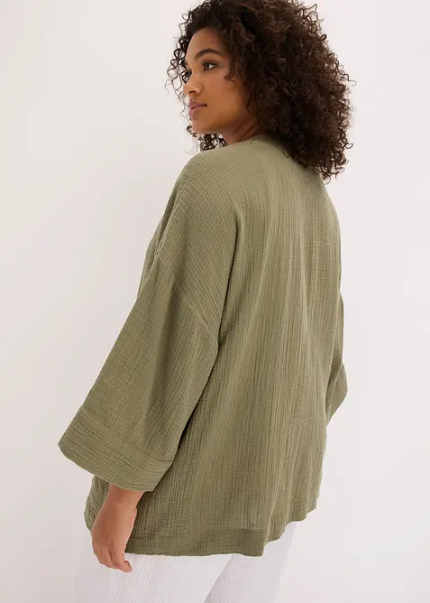 Kimono i luftig bomullsmuslin, bonprix