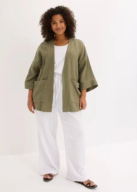 Kimono i luftig bomullsmuslin, bonprix