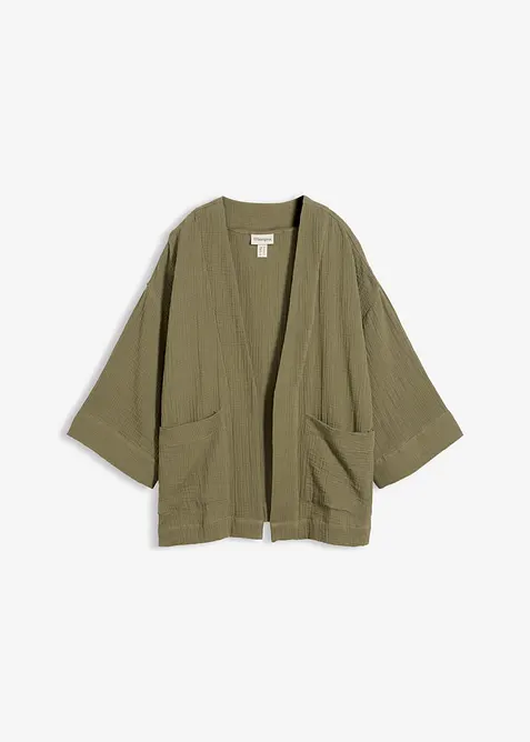 Kimono i luftig bomullsmuslin, bonprix