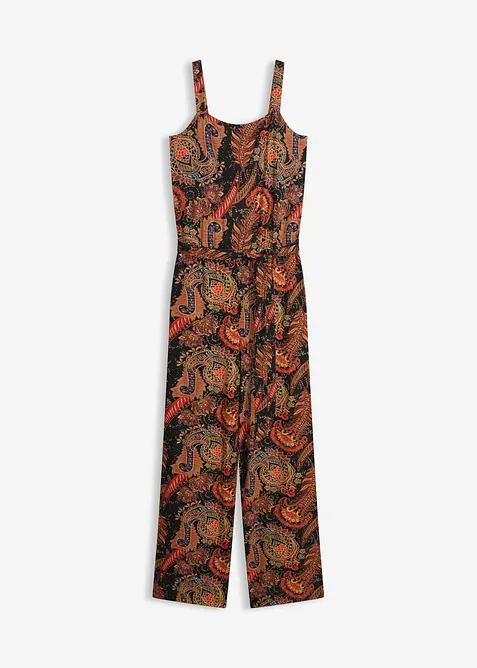 M&ouml;nstrad jumpsuit i jersey av mjuk viskosmix, bonprix