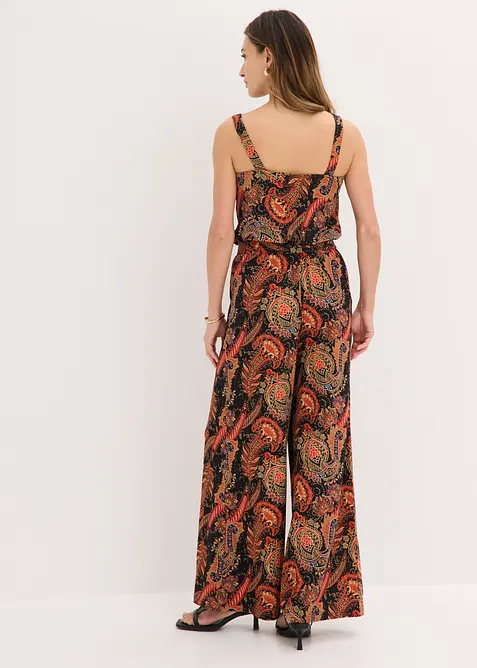 M&ouml;nstrad jumpsuit i jersey av mjuk viskosmix, bonprix