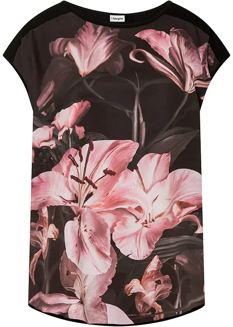 M&ouml;nstrad topp av mjuk viskosmix, bonprix