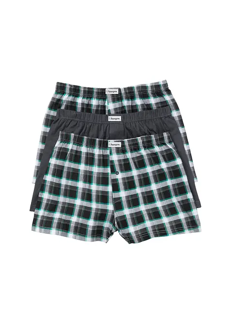Lediga boxershorts i bomullsjersey (3-pack), bonprix
