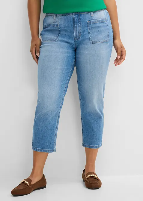 Slim Fit Jeans, High Waist, cropped, bonprix