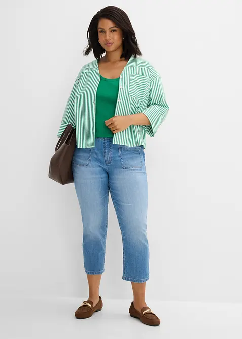 Slim Fit Jeans, High Waist, cropped, bonprix