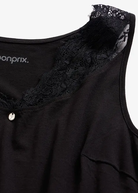 Pyjamas med shorts, i mjuk viskosmix, bonprix