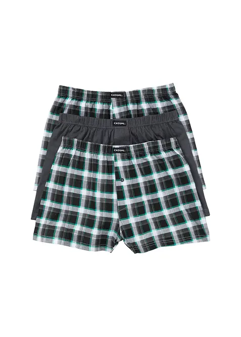 Lediga boxershorts i bomullsjersey (3-pack), bonprix
