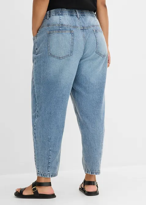 Barrel Jeans High Waist cropped, bonprix