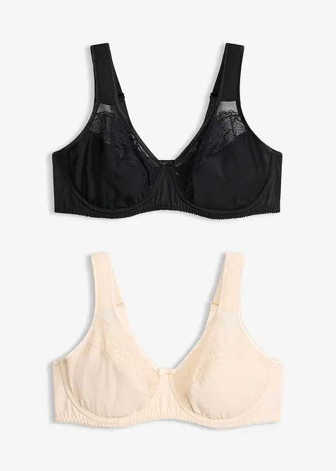 Minimizer-BH med vadderade axelband (2-pack), bonprix