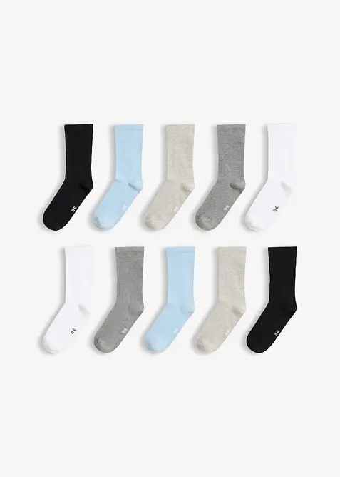 Strumpor med mudd som inte kl&auml;mmer (10-pack), bonprix