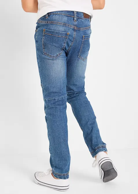 Regular Fit Stretch Jeans med f&ouml;rst&auml;rkt kn&auml;parti f&ouml;r barn, Straight, bonprix