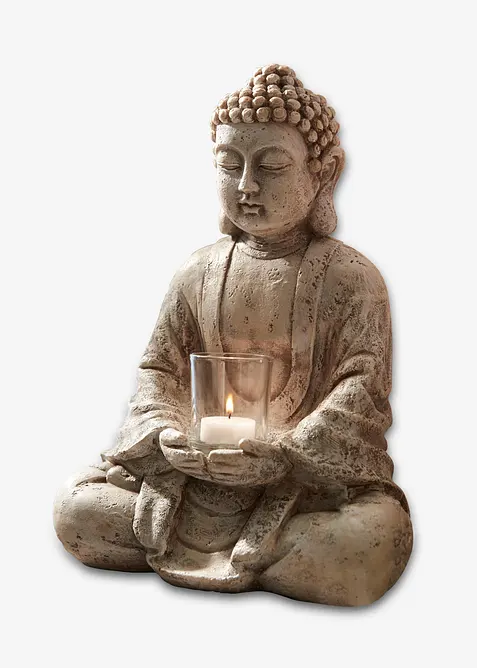 Dekorativ Buddha med ljuslykta, bonprix