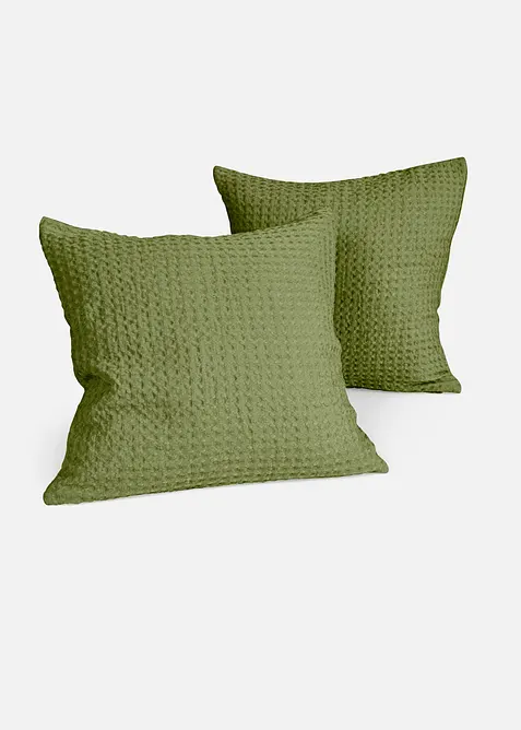 V&aring;ffelm&ouml;nstrade kuddfodral (2-pack), bonprix