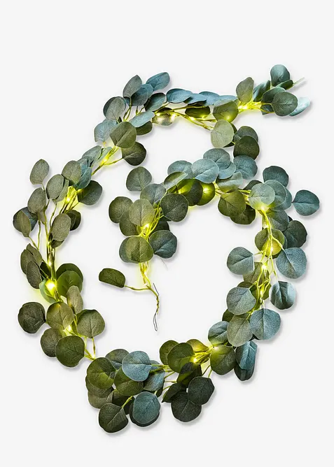 Girlang av konstgjorda eukalyptusblad med LED-belysning, bonprix