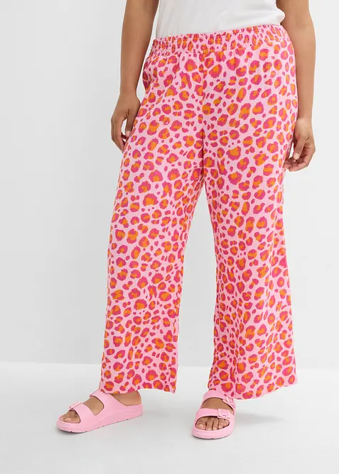 Dra p&aring;-byxa av luftig muslin, bonprix