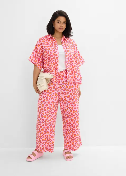 Dra p&aring;-byxa av luftig muslin, bonprix