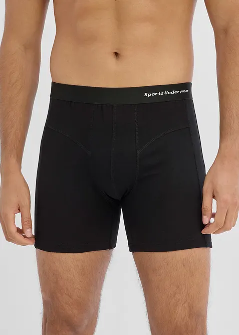 Medell&aring;nga boxershorts i tajt modell med ekologisk bomull (3-pack), bonprix