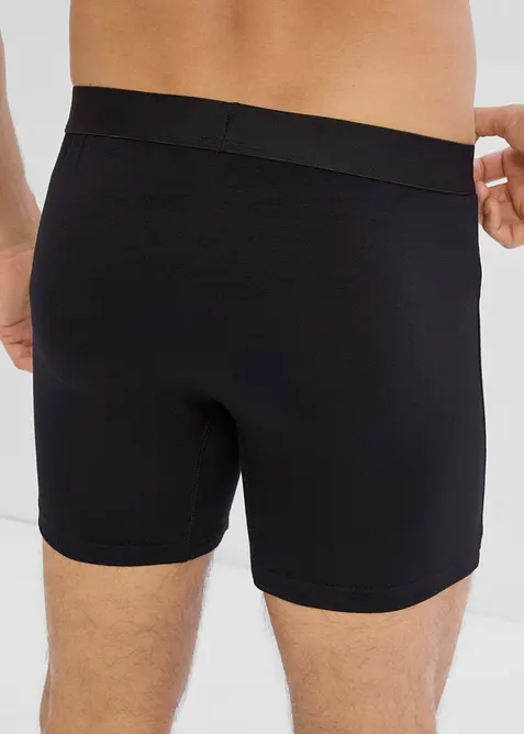 Medell&aring;nga boxershorts i tajt modell med ekologisk bomull (3-pack), bonprix