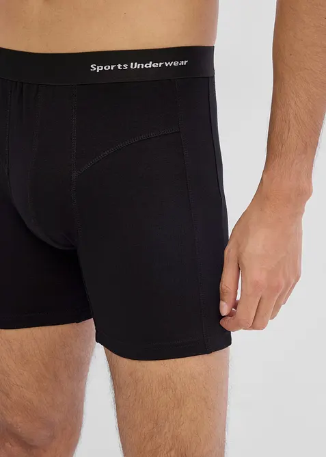 Medell&aring;nga boxershorts i tajt modell med ekologisk bomull (3-pack), bonprix