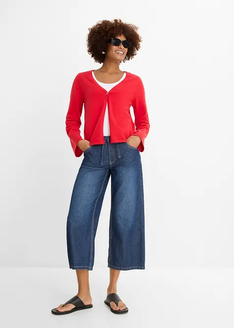 Wide Leg Jeans, Cropped, bonprix