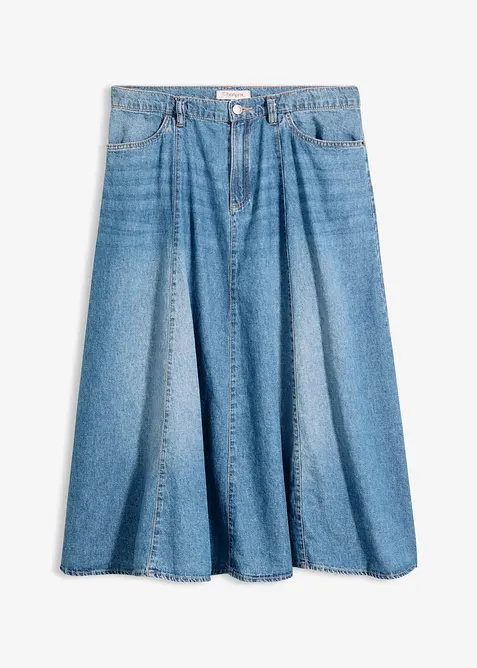 L&auml;tt jeanskjol med reglerbar midja, bonprix