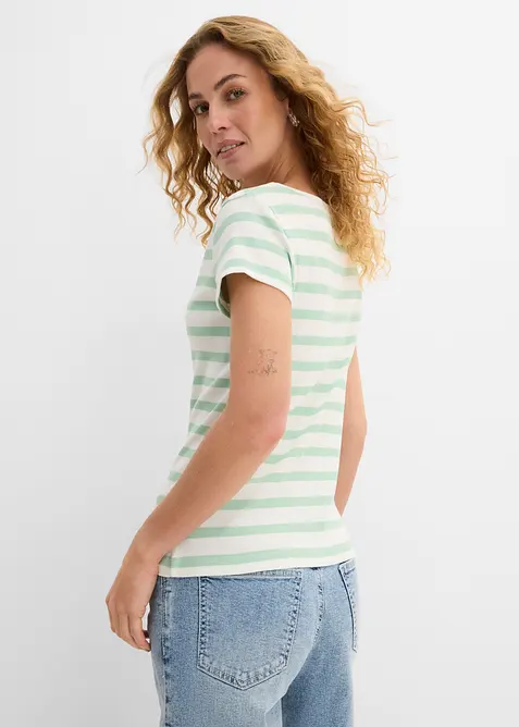 T-shirt av ekologisk bomull (2-pack), bonprix