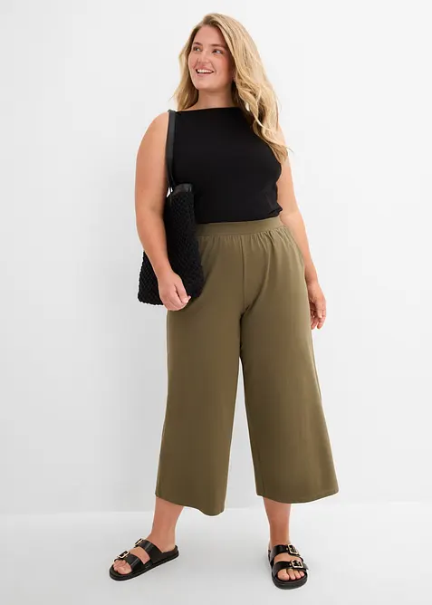 7/8-byxa av ekologisk bomull med stretch, bonprix