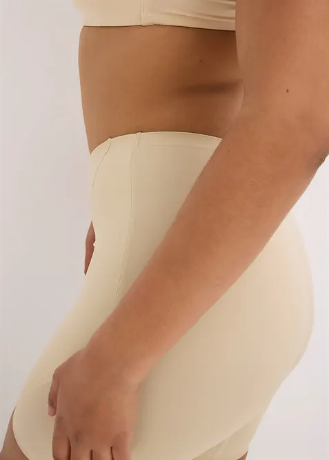 Trosa med l&aring;nga ben och medelh&ouml;g formande effekt samt transparent inf&auml;llning (2-pack), bonprix