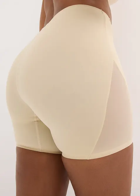 Trosa med l&aring;nga ben och medelh&ouml;g formande effekt samt transparent inf&auml;llning (2-pack), bonprix