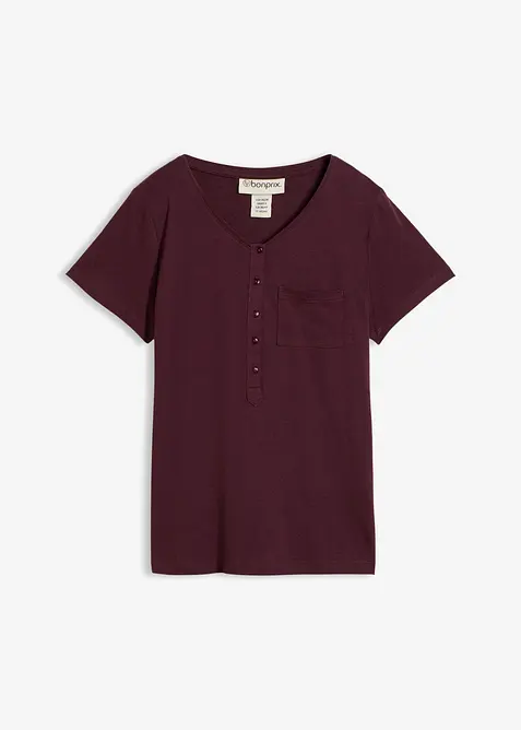 T-shirt med knappsl&aring;, bonprix