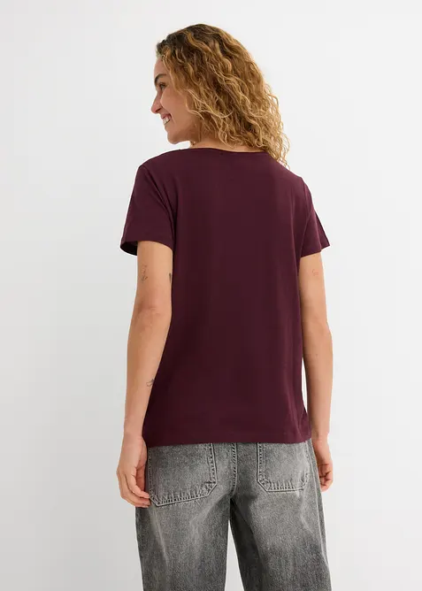 T-shirt med knappsl&aring;, bonprix