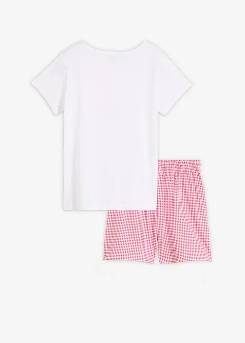 Kort pyjamas i bomull, 2 delar, bonprix