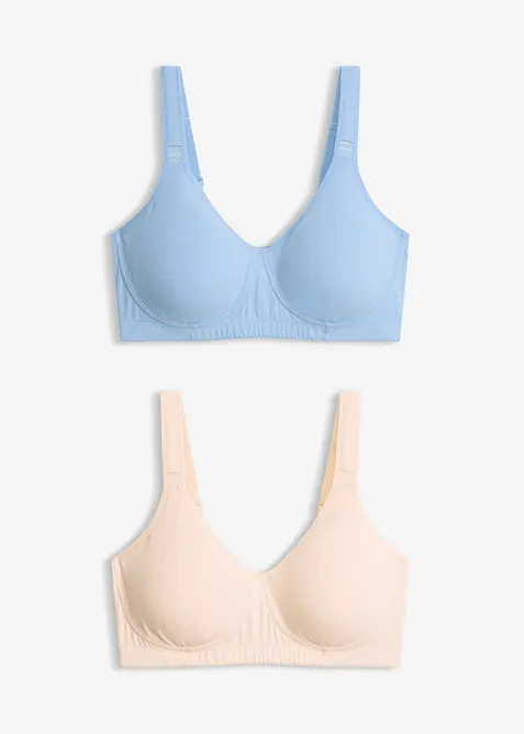 T-shirtbeh&aring; utan bygel med bomull (2-pack), bonprix