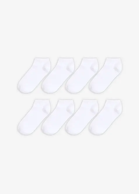 Ankelstrumpor med ekologisk bomull (8-pack), bonprix