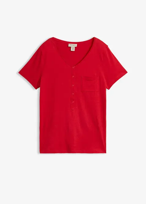 T-shirt med knappsl&aring;, bonprix
