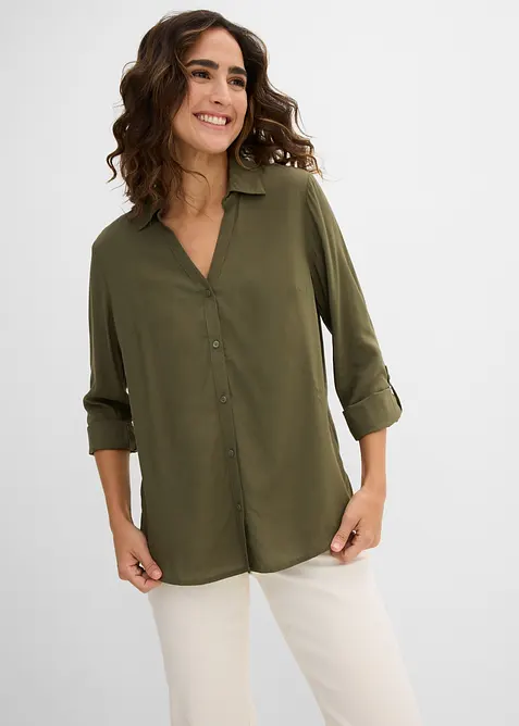 Blus av mjuk viskos, bonprix